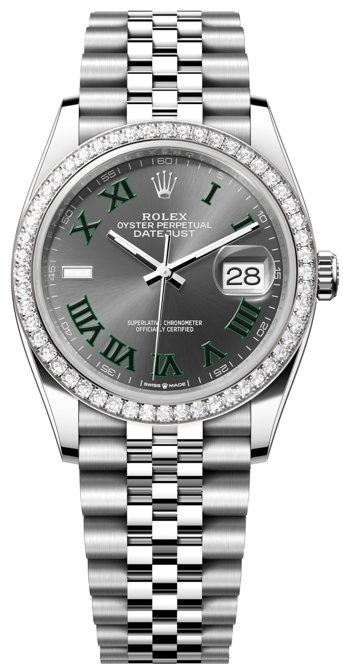 Rolex Miesten kello 126284RBR-0037 Datejust 36 Harmaa/Teräs Ø36 mm