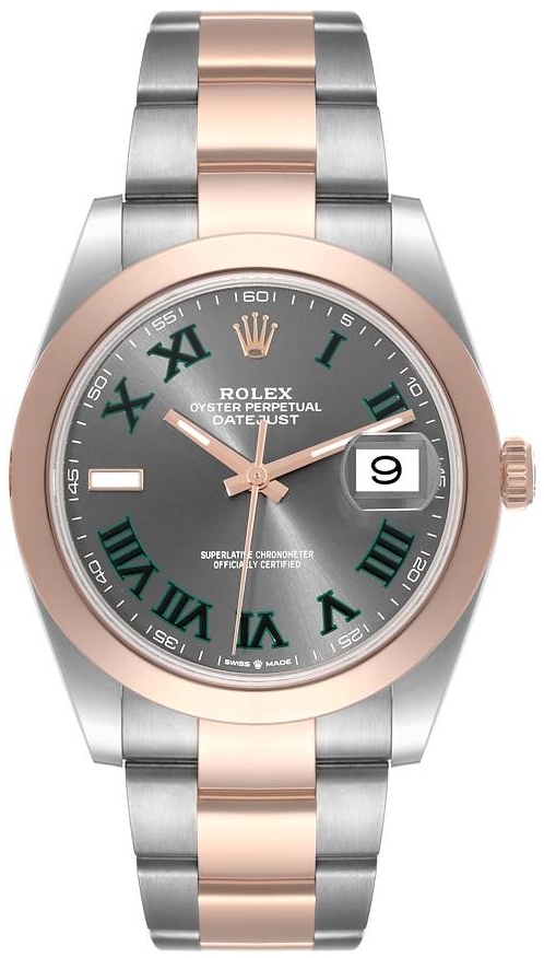 Rolex Miesten kello 126301-0015 Datejust 41 Harmaa/18K punakultaa