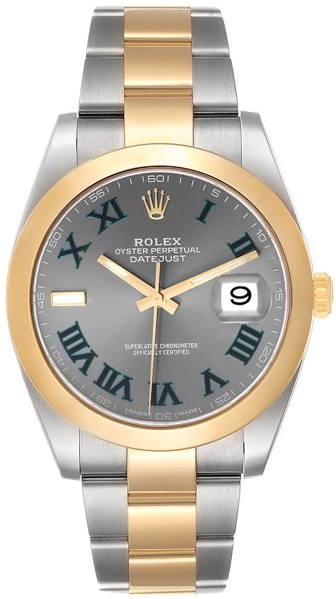 Rolex Miesten kello 126303-0019 Datejust 41 Harmaa/18K keltakultaa