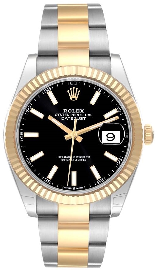 Rolex Miesten kello 126333-0013 Datejust 41 Musta/18K keltakultaa