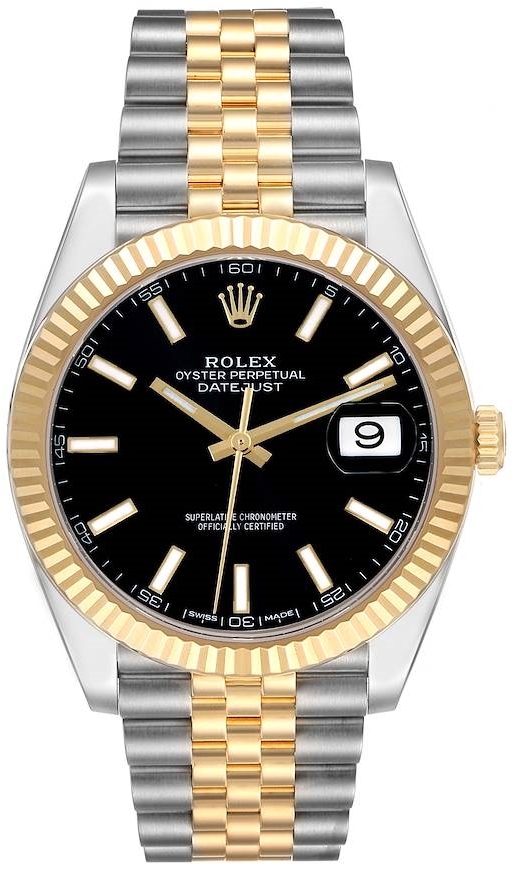 Rolex Miesten kello 126333-0014 Datejust 41 Musta/18K keltakultaa