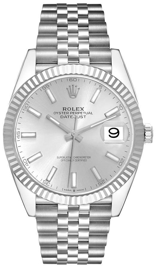 Rolex Miesten kello 126334-0004 Datejust 41 Hopea/Teräs Ø41 mm