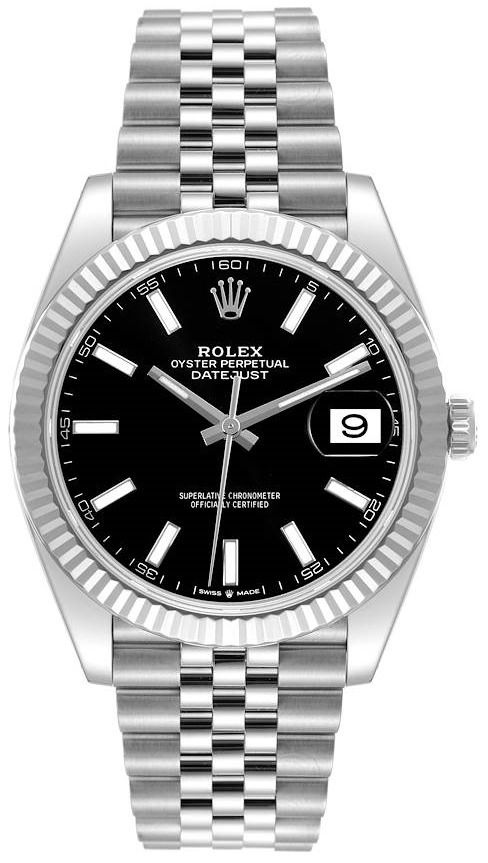 Rolex Miesten kello 126334-0018 Datejust 41 Musta/Teräs Ø41 mm