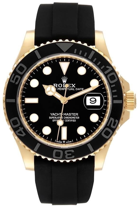 Rolex Miesten kello 226658-0001 Yacht-Master 42 Musta/Kumi Ø42 mm