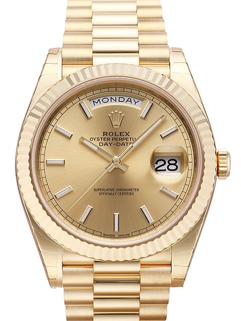 Rolex Miesten kello 228238-0003 Day-Date 40 Samppanja/18K keltakultaa