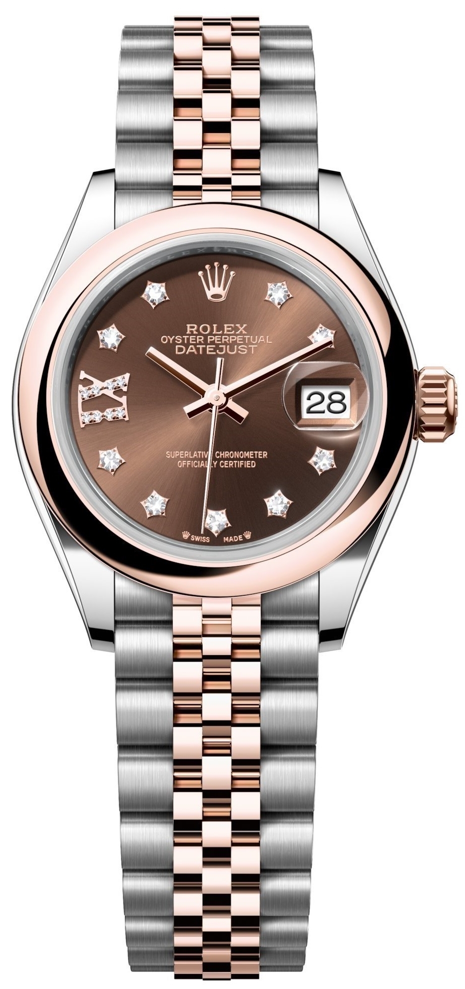 Rolex Naisten kello 279161-0003 Lady-Datejust 28 Ruskea/Teräs Ø28 mm