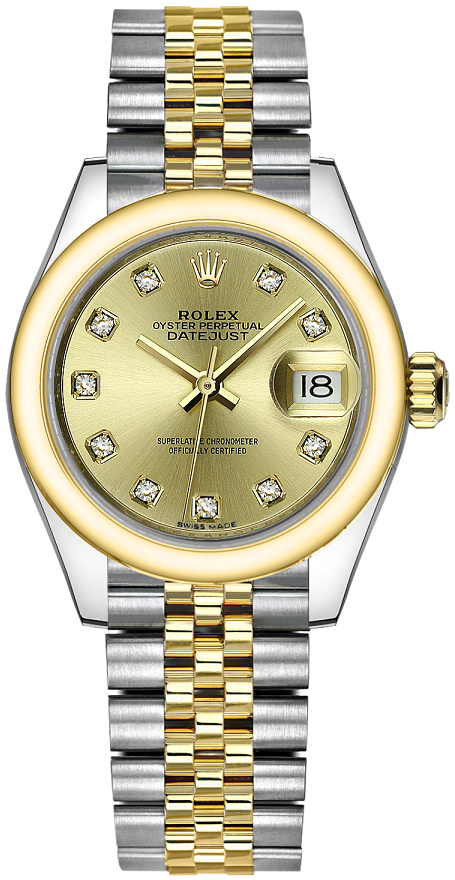 Rolex Naisten kello 279163-0011 Lady-Datejust 28 Kullattu/18K