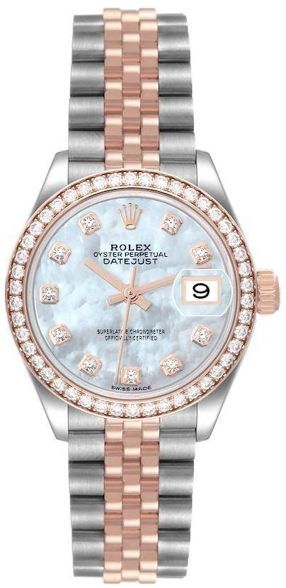 Rolex Naisten kello 279381RBR-0013 Lady-Datejust 28 Valkoinen/18K