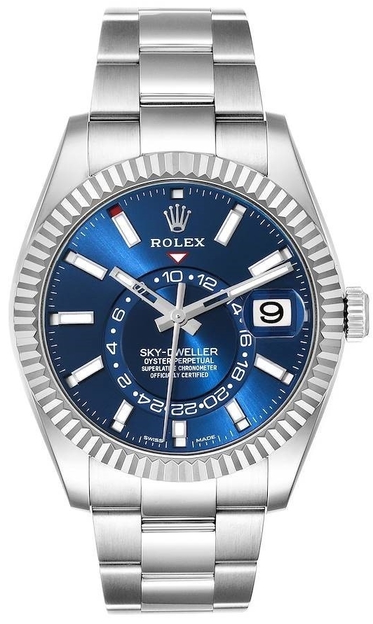 Rolex Miesten kello 326934-0003 Sky-Dweller Sininen/Teräs Ø42 mm