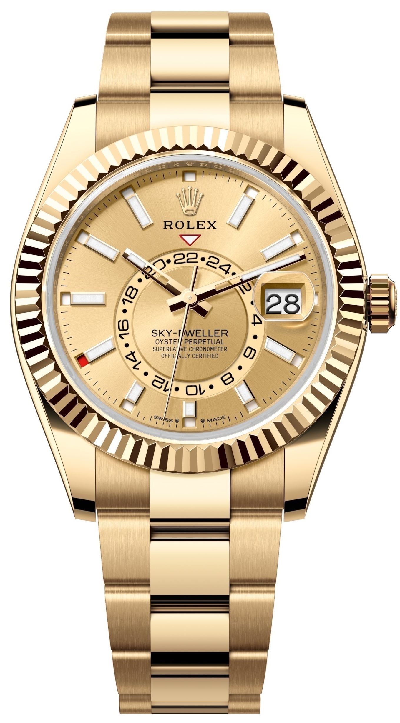 Rolex Miesten kello 336938-0001 Sky-Dweller Kullattu/18K keltakultaa