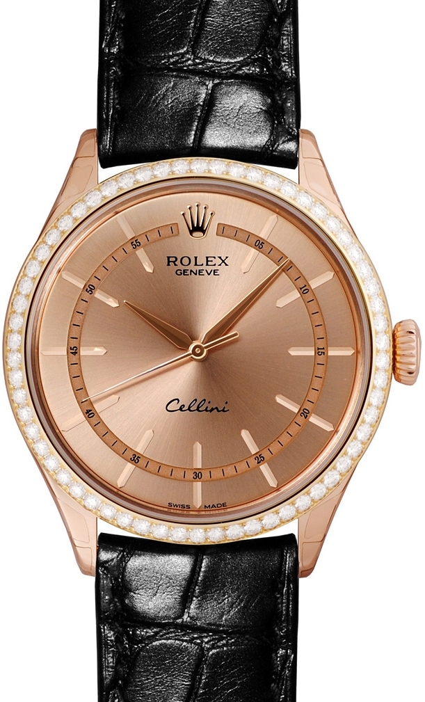 Rolex Miesten kello 50705RBR-0010 Cellini Time Samppanja/Nahka Ø39 mm