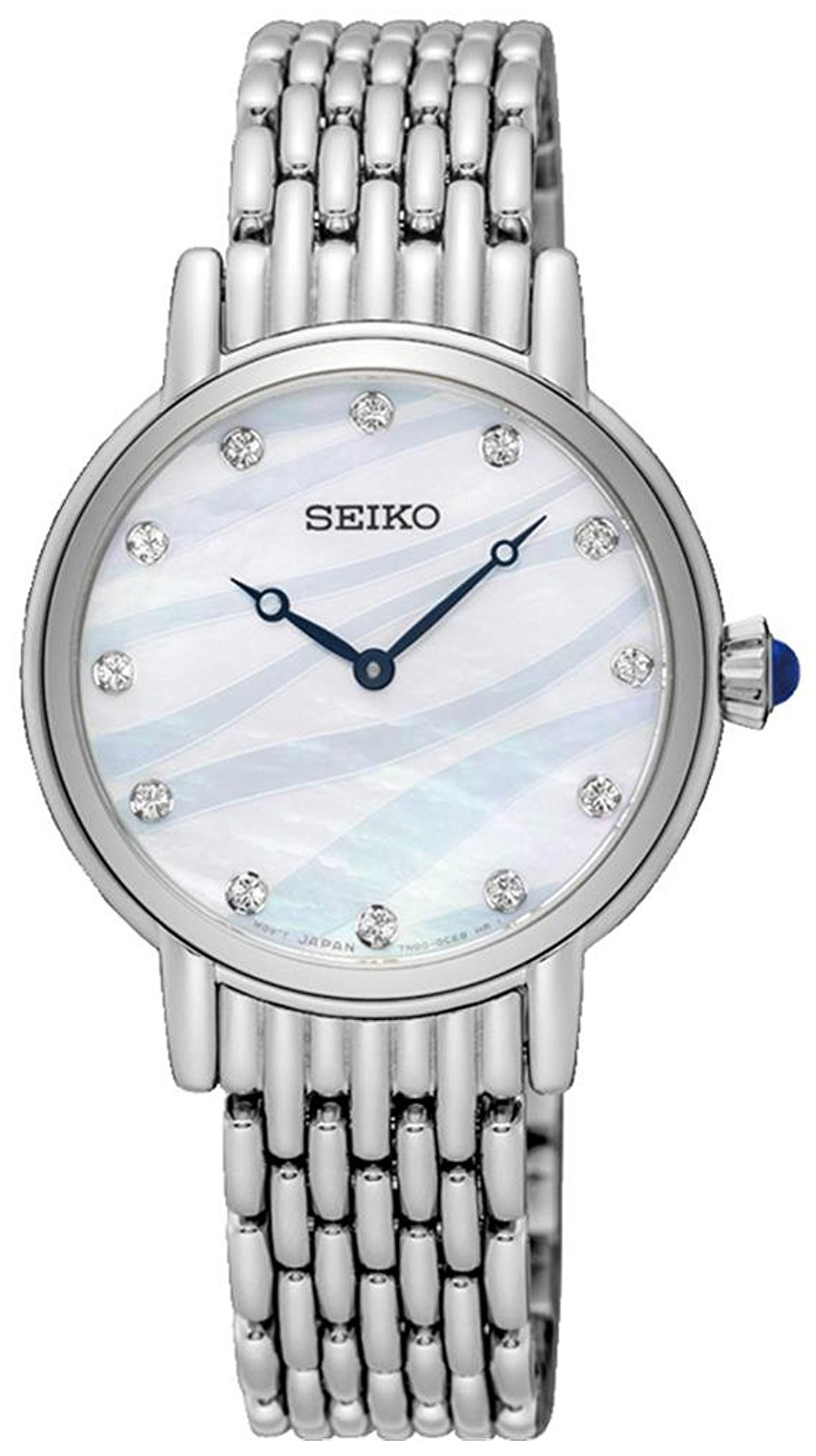 Seiko Dress Ladies Naisten kello SFQ807P1 Hopea/Teräs Ø29 mm