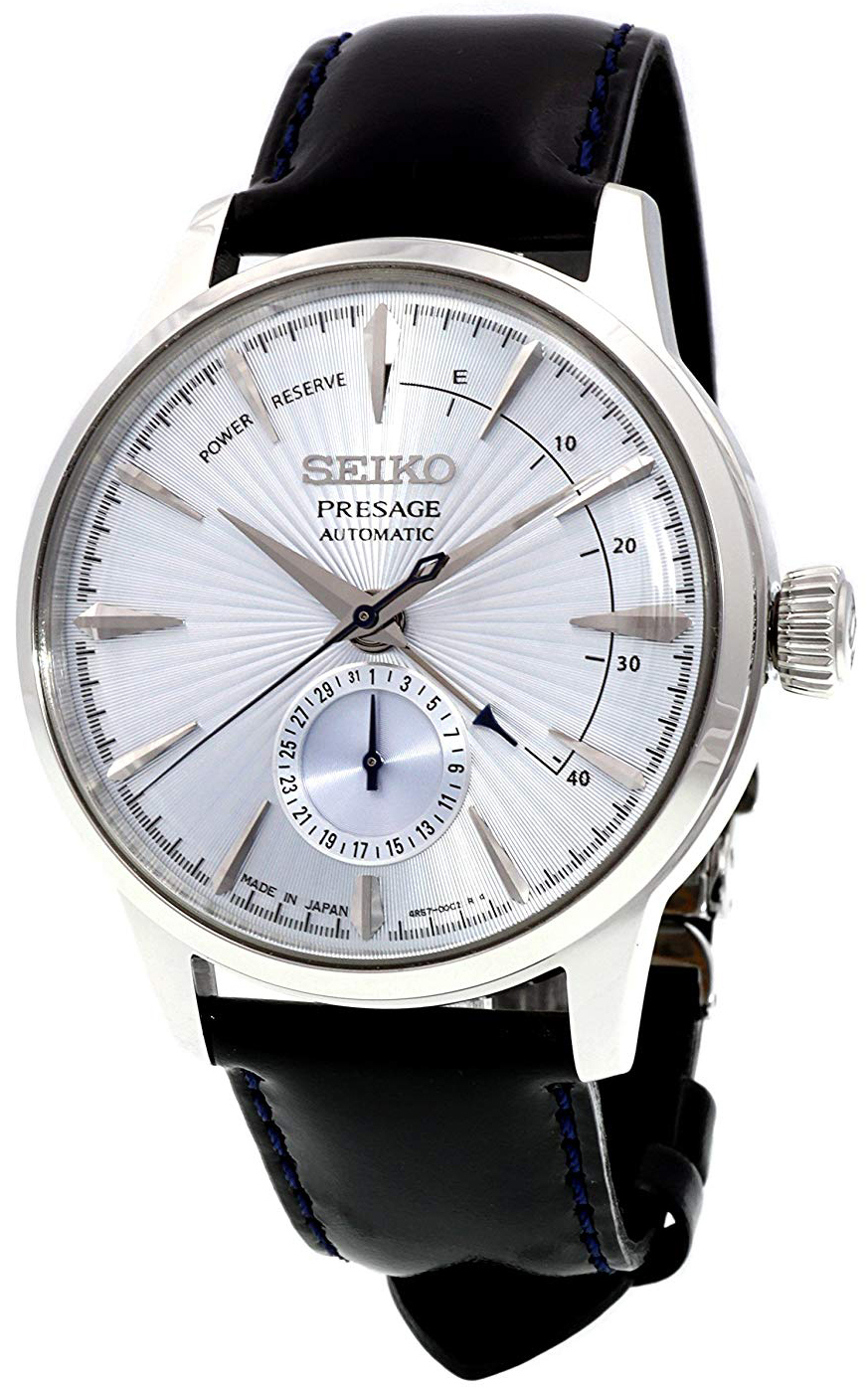 Seiko Miesten kello SSA343J1 Presage Hopea/Nahka Ø40.5 mm