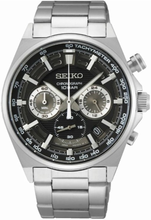 Seiko Miesten kello SSB397P1 Neo Sports Musta/Teräs Ø41 mm