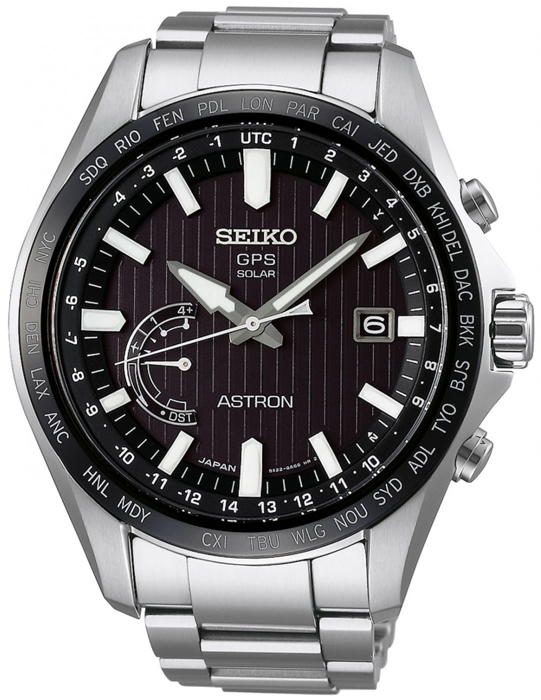 Seiko Astron Miesten kello SSE161J1 Musta/Teräs Ø45 mm