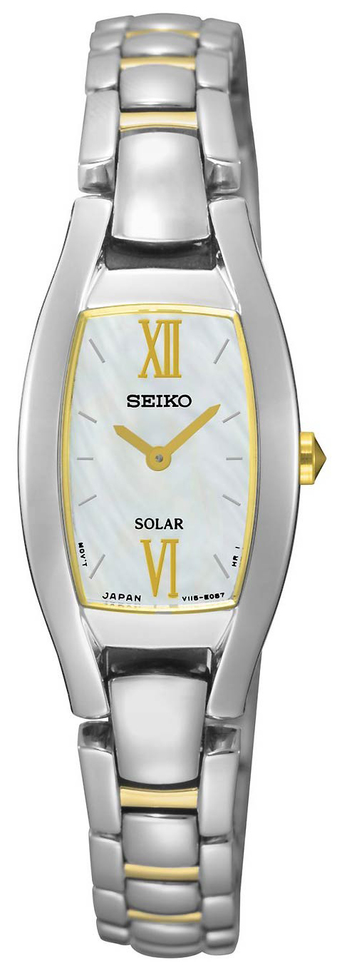 Seiko Solar Naisten kello SUP312P1 Valkoinen/Kullansävytetty teräs