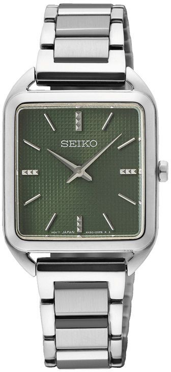 Seiko Naisten kello SWR075P1 Classic Vihreä/Teräs 26x26 mm