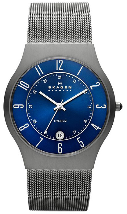 Skagen Miesten kello 233XLTTN Grenen Sininen/Titaani Ø37 mm