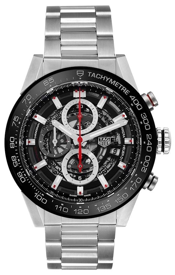 TAG Heuer Miesten kello CAR201V.BA0714 Carrera Musta/Teräs Ø43 mm