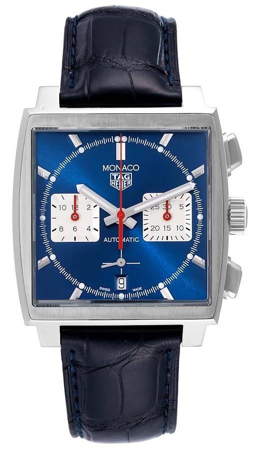 TAG Heuer Miesten kello CBL2111.FC6453 Monaco Sininen/Nahka