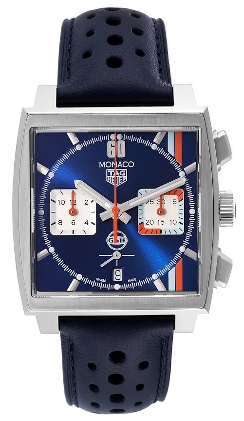 TAG Heuer Miesten kello CBL2115.FC6494 Monaco Monivärinen/Nahka