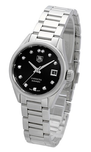 TAG Heuer Naisten kello WAR2413.BA0776 Carrera Lady Musta/Teräs Ø28