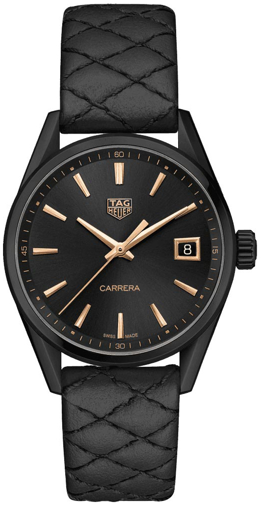 TAG Heuer Naisten kello WBK1310.FC8257 Carrera Lady Musta/Nahka Ø36