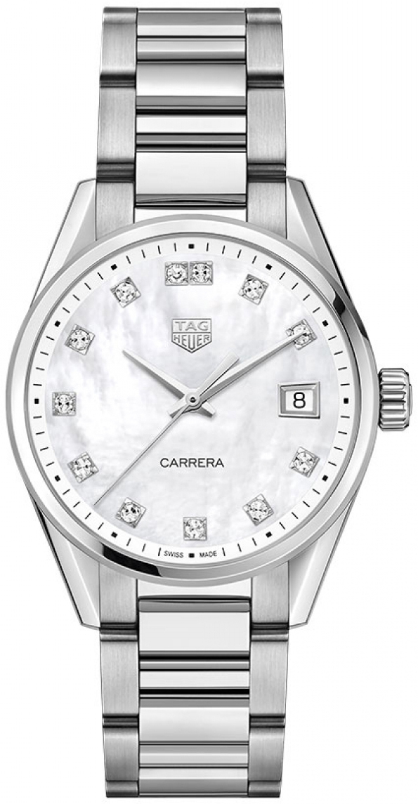 TAG Heuer Naisten kello WBK1318.BA0652 Carrera Lady Valkoinen/Teräs