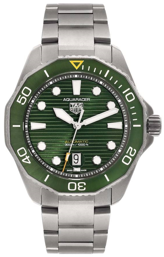 TAG Heuer Miesten kello WBP208B.BF0631 Aquaracer Vihreä/Titaani Ø43