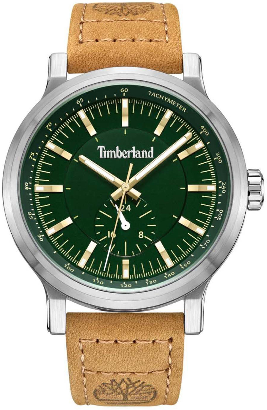 Timberland Miesten kello TDWGF2231002 Driscoll Vihreä/Nahka Ø46 mm