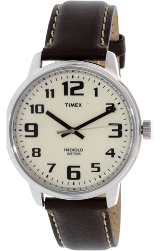 Timex Miesten kello T28201 Valkoinen/Nahka Ø45 mm