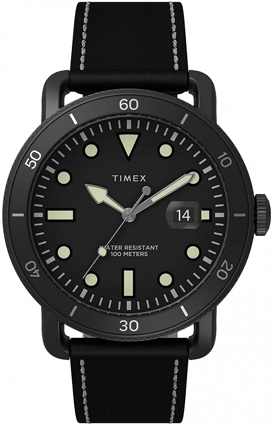 Timex Miesten kello TW2U01800D7 Musta/Nahka Ø42 mm