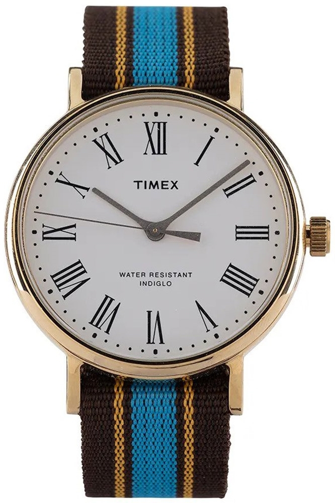 Timex TW2U46300LG Weekender Hopea/Tekstiili Ø37 mm