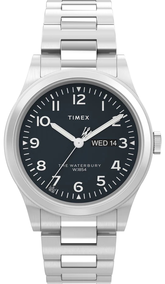 Timex Miesten kello TW2W14800 The Waterbury Musta/Teräs Ø39 mm