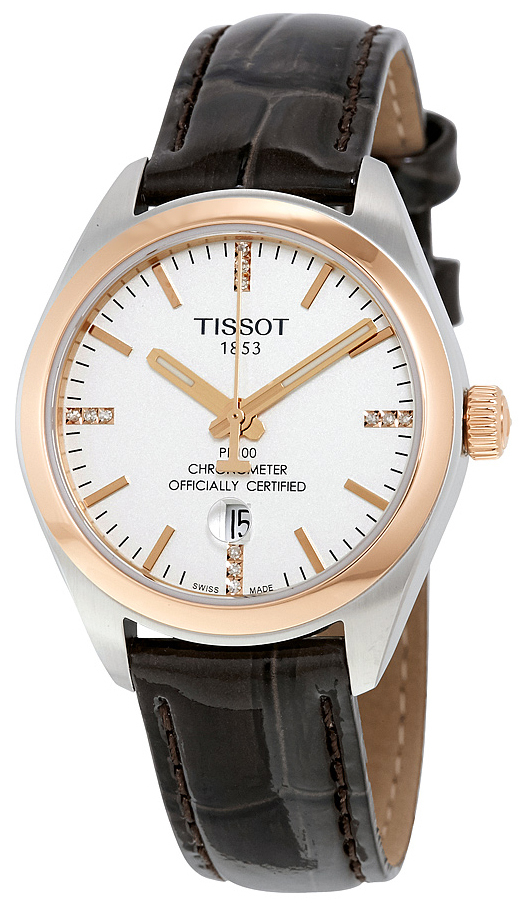 Tissot PR 100 Lady Cosc Naisten kello T101.251.26.036.00 Hopea/Nahka