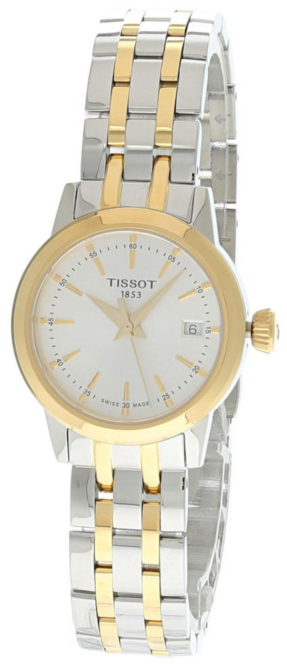 Tissot Naisten kello T129.210.22.031.00 T-Classic Hopea/Teräs Ø28 mm