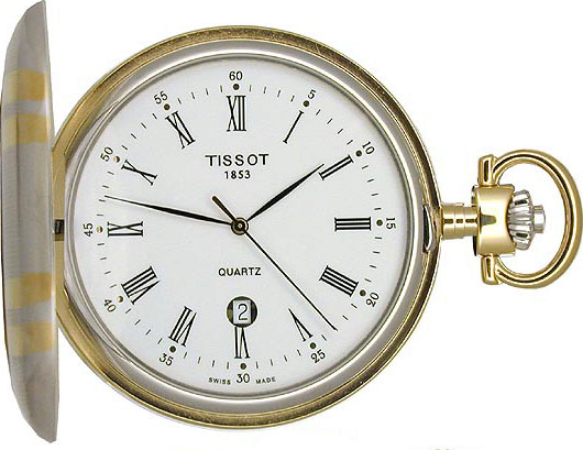 Tissot T83.8.553.13 T-Pocket Savonnette Quartz Valkoinen Ø48.5 mm