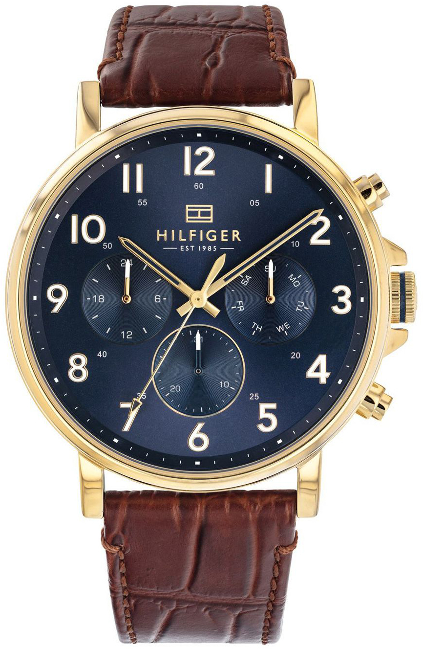 Tommy Hilfiger Miesten kello 1710380 Sininen/Nahka Ø46 mm