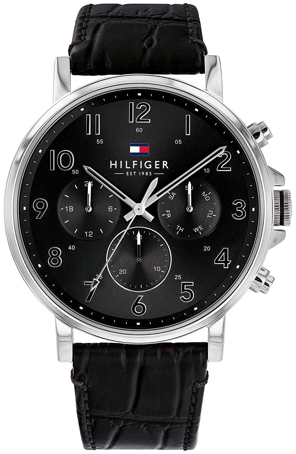 Tommy Hilfiger Miesten kello 1710381 Musta/Nahka Ø46 mm