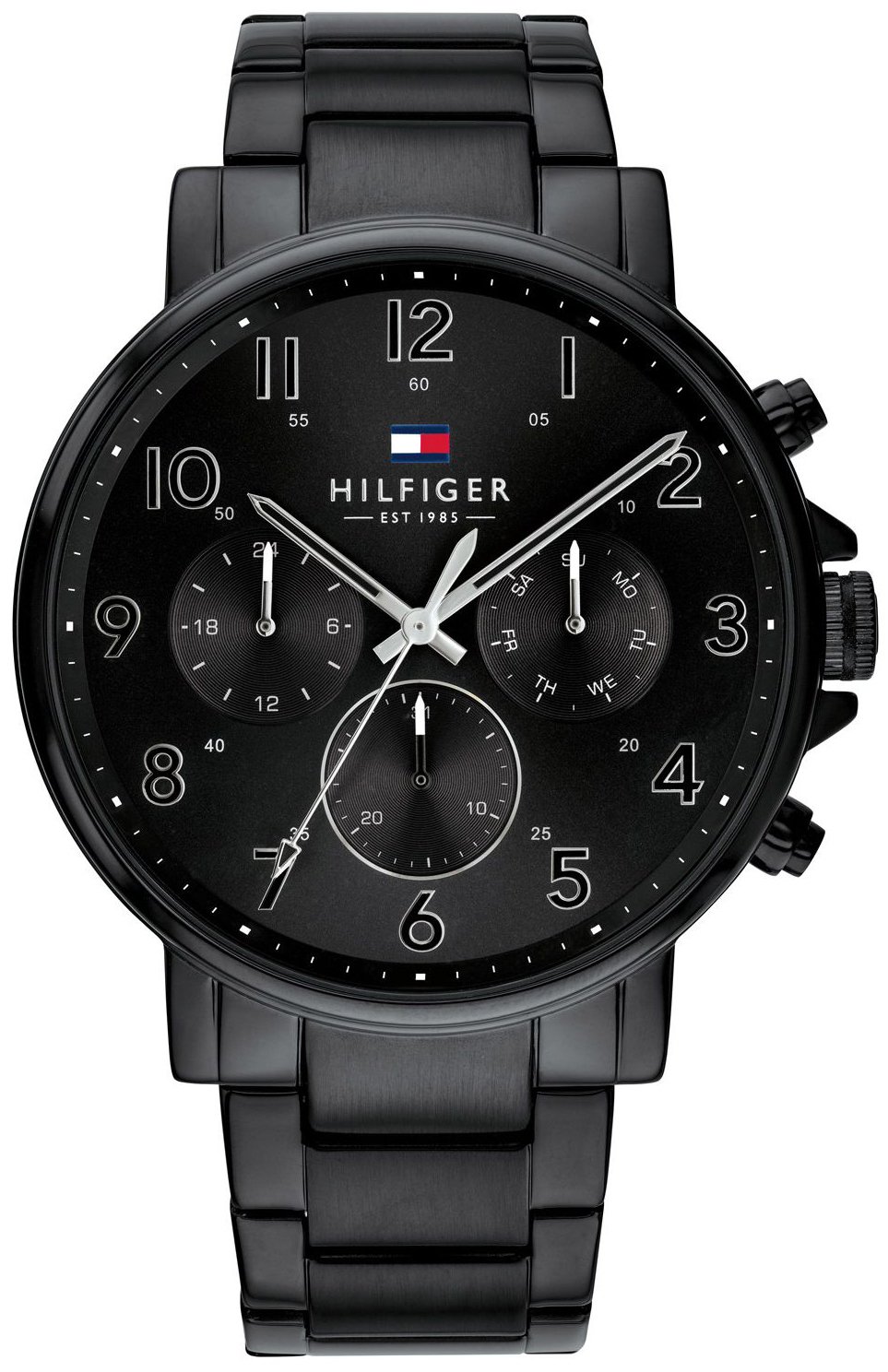 Tommy Hilfiger Miesten kello 1710383 Musta/Teräs Ø46 mm