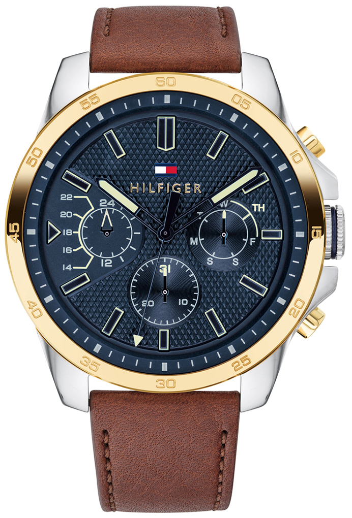 Tommy Hilfiger Miesten kello 1791561 Sininen/Nahka Ø48 mm