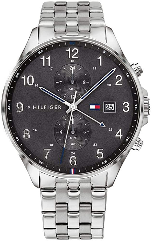 Tommy Hilfiger 99999 Miesten kello 1791707 Musta/Teräs Ø44 mm