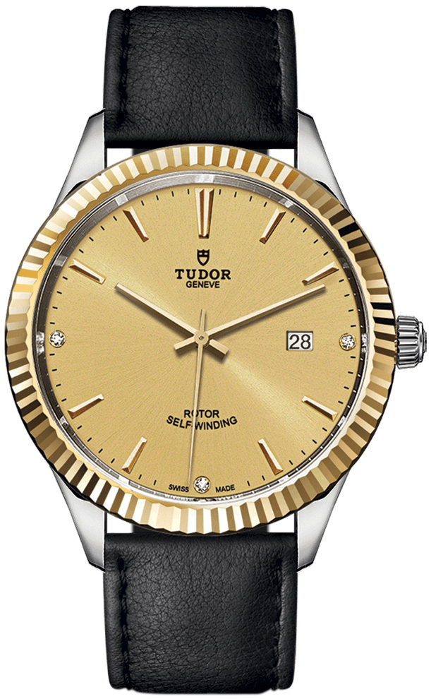 Tudor Miesten kello 12713-0020 Style Kullattu/Nahka Ø41 mm