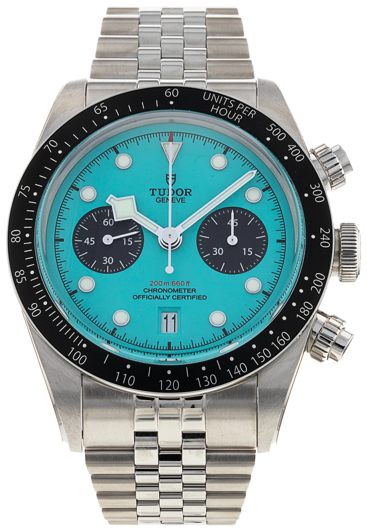 Tudor Miesten kello M79360N-0024 Black Bay Chrono Turkoosi/Teräs