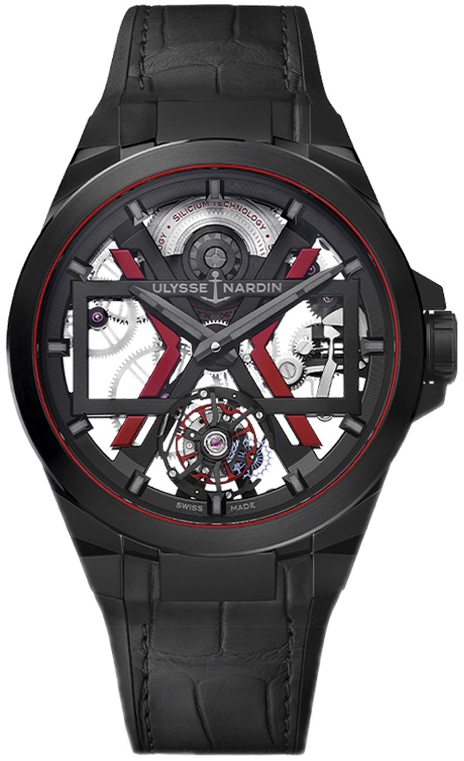 Ulysse Nardin Miesten kello 1723-400-BLACK Blast Luurankokello/Kumi