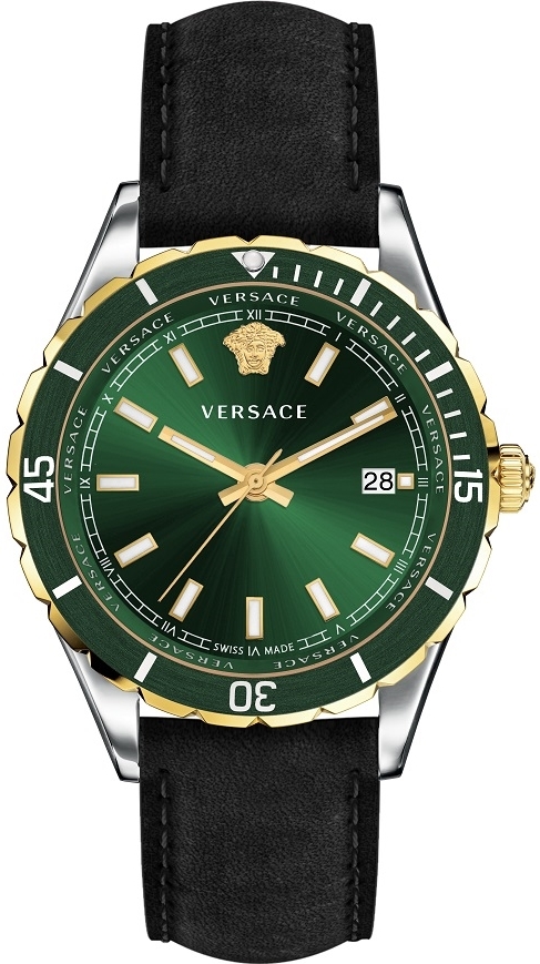 Versace Miesten kello VE3A00320 Hellenyium Vihreä/Nahka Ø41 mm