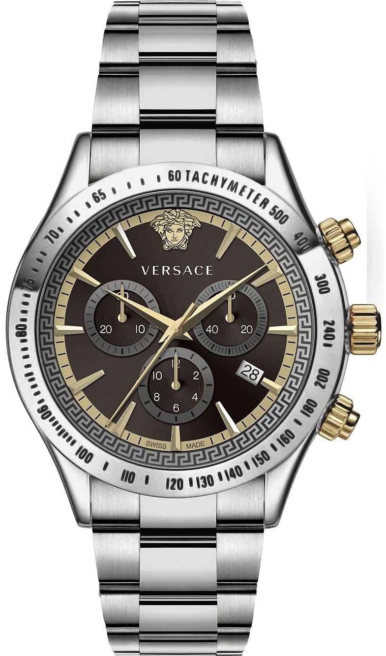 Versace Miesten kello VEV700419 Chrono Classic Musta/Teräs Ø44 mm