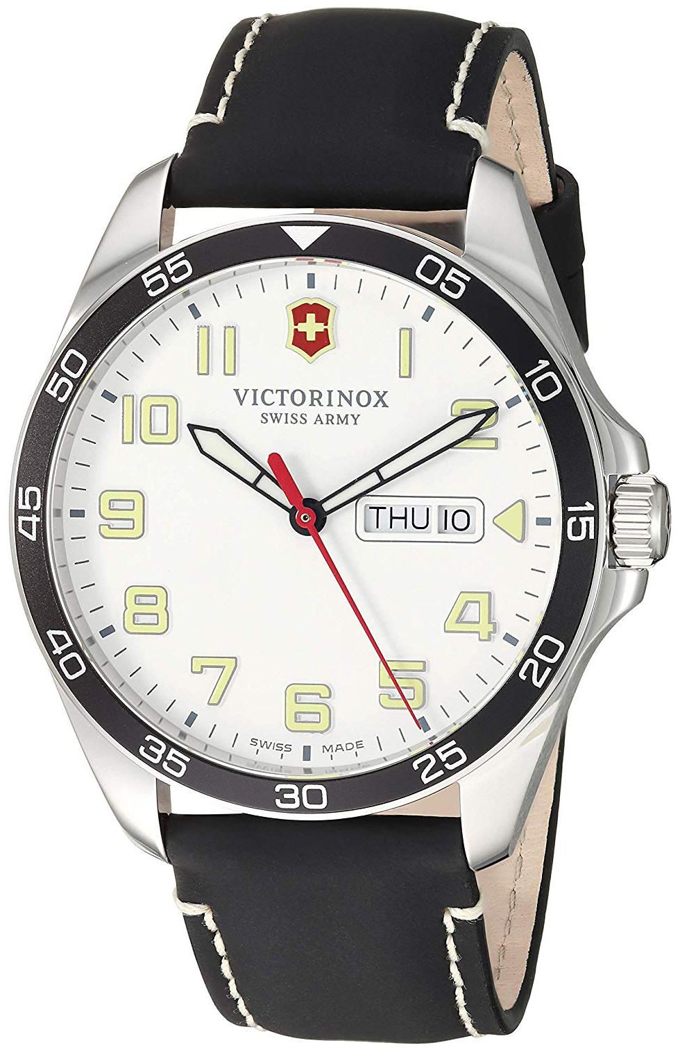 Victorinox 99999 Miesten kello 241847 Valkoinen/Nahka Ø42 mm