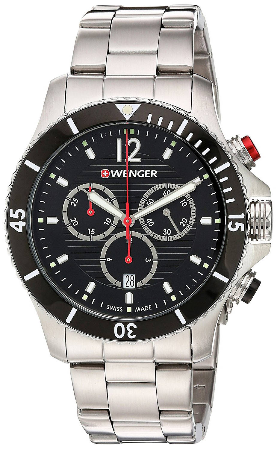 Wenger Seaforce Miesten kello 01.0643.109 Musta/Teräs Ø43 mm