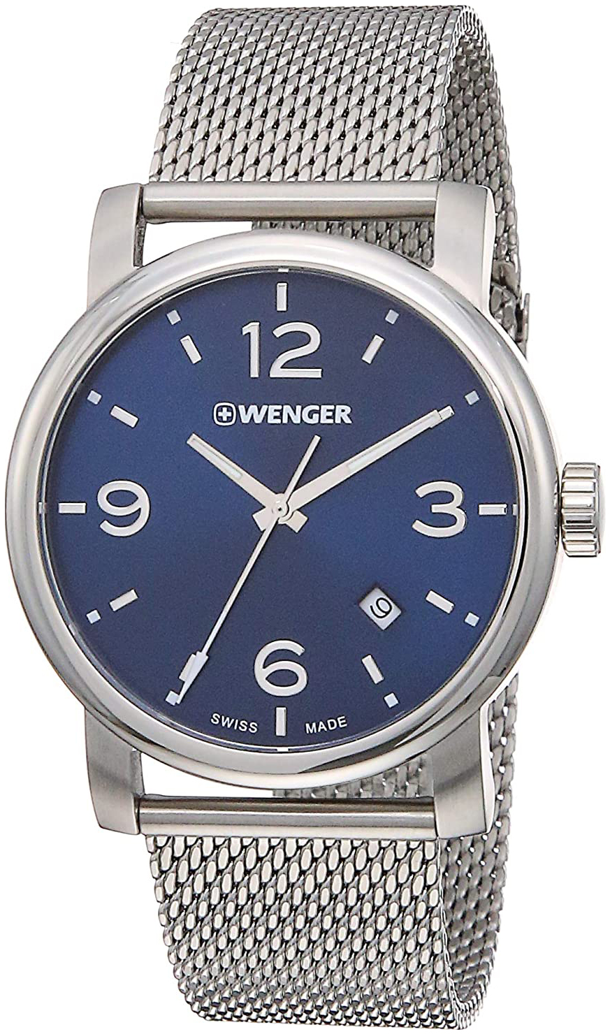 Wenger Miesten kello 01.1041.125 Sininen/Teräs Ø41 mm